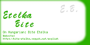 etelka bite business card